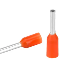 Pacer Orange 20-22 AWG Wire Ferrule - 6mm Length - 25 Pack